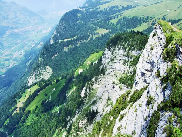 Vista Dalla Vetta Gonzen Nella Catena Montuosa Delle Alpi Appenzellesi — Foto Stock