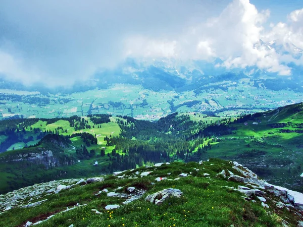 Folyó Völgyében Toggenburg Régióban Canton Gallen Svájc — Stock Fotó