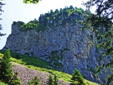 Taşlar ve kayalar Alpstein dağ silsilesi - St. Gallen Kanton ve Appenzell Innerrhoden, İsviçre
