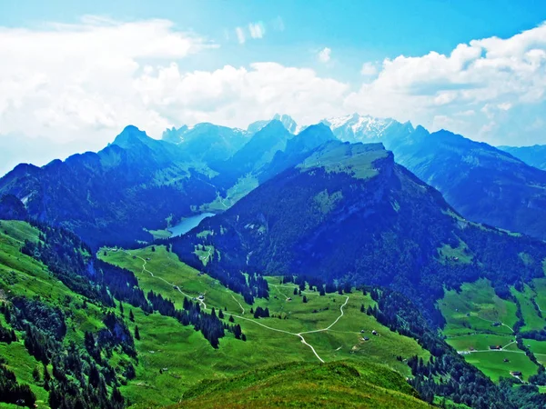 Landschaft Und Umwelt Des Alpsteingebirges Und Des Appenzellerlandes Kanton Appenzell — Stockfoto