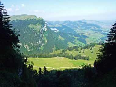 Tepe ve Plato Alp Sigel dağ Alpsten -: Appenzell Innerrhoden Canton, İsviçre