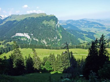 Tepe ve Plato Alp Sigel dağ Alpsten -: Appenzell Innerrhoden Canton, İsviçre