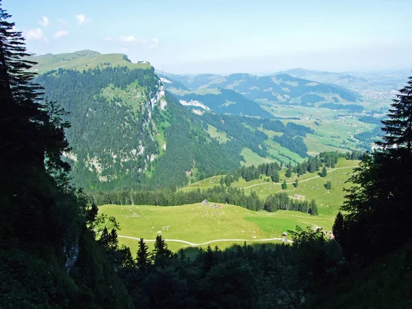 Tepe ve Plato Alp Sigel dağ Alpsten -: Appenzell Innerrhoden Canton, İsviçre