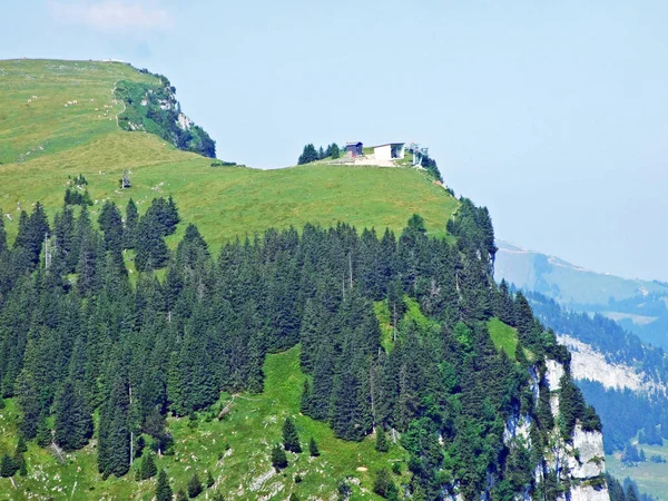 Tepe Plato Alp Sigel Dağ Alpsten Appenzell Innerrhoden Canton Sviçre — Stok fotoğraf