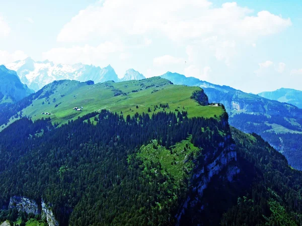 Szczyt Płaskowyżu Sigel Alp Pasmo Górskie Alpsten Kanton Appenzell Innerrhoden — Zdjęcie stockowe