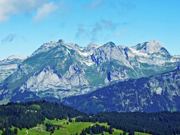 Pasmo Górskie Alpstein Kantonu Gallen Szwajcaria — Zdjęcie stockowe