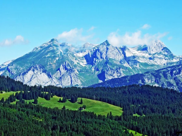 Bergketen Alpstein Kanton Gallen Zwitserland — Stockfoto