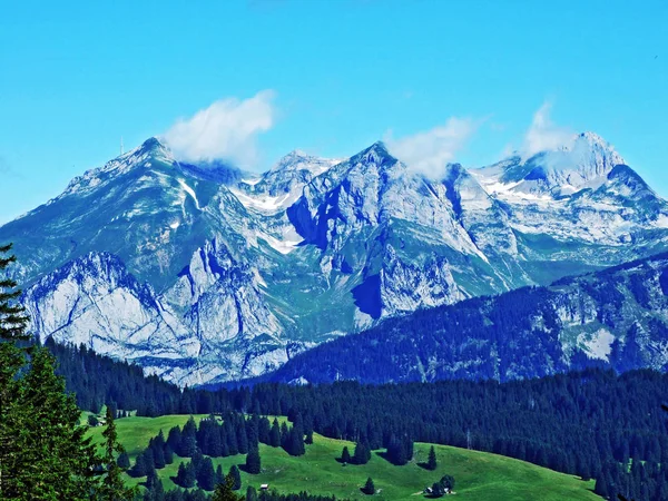 Chaîne Montagnes Alpstein Canton Saint Gall Suisse — Photo