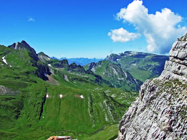 Steine Und Felsen Der Alviergruppe Kanton Gallen Schweiz — Stockfoto