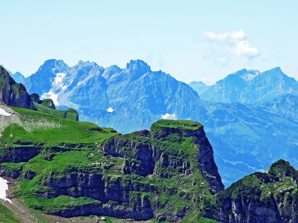 Мбаппе Вершины Маркиш Горном Массиве Альвиль Кантон Санкт Галлен Швейцария — стоковое фото