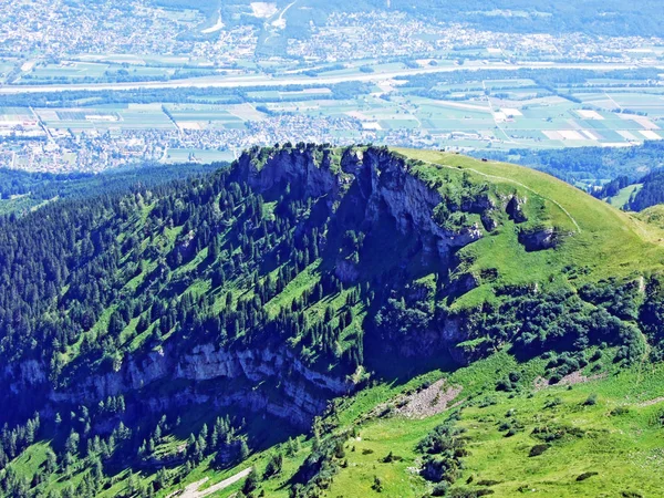 Πανόραμα Από Την Κορυφή Των Άλπεων Margelchopf Στο Alviergruppe Οροσειρά — Φωτογραφία Αρχείου