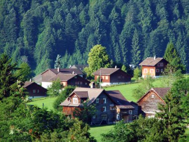 Wildhaus yerleşim nehir düşündüklerini Vadisi - Canton St. Gallen, İsviçre