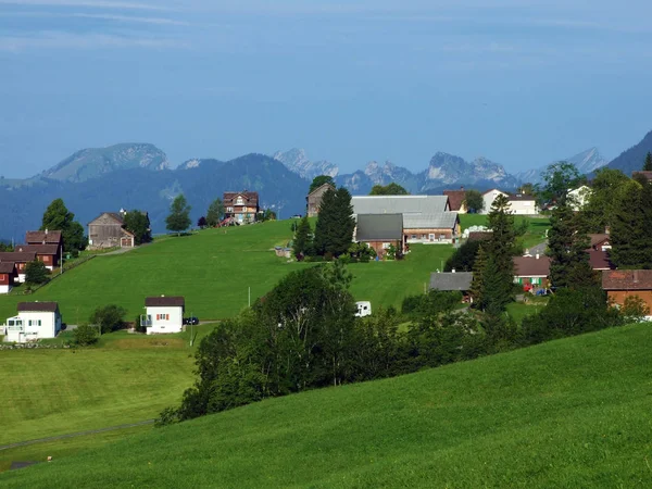 Wildhaus Osídlení Řeky Thur Údolí Kantonu Gallen Švýcarsko — Stock fotografie