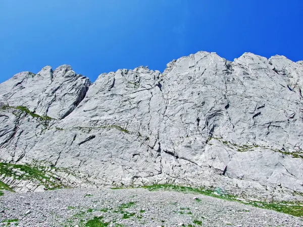 Камені Скелі Alpstein Гірського Хребта Кантони Санкт Галлен Аппенцелль Innerrhoden — стокове фото