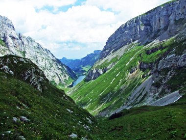 Alp Gölü Fahlensee dağ Alpstein -: Appenzell Innerrhoden Canton, İsviçre