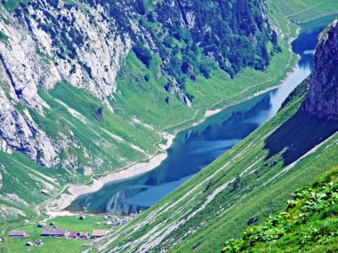 Alp Gölü Fahlensee dağ Alpstein -: Appenzell Innerrhoden Canton, İsviçre