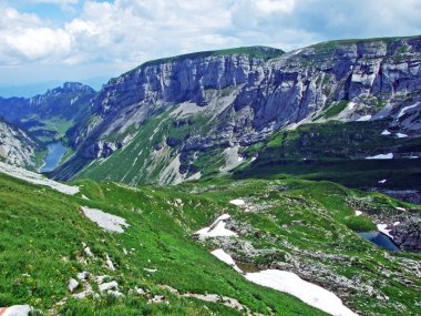 Alp Gölü Fahlensee dağ Alpstein -: Appenzell Innerrhoden Canton, İsviçre