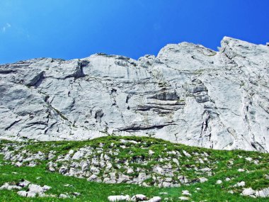 Fhlentrm Alpstein dağ silsilesi - Appenzell Innerrhoden Canton, İsviçre, dikenli Dağ doruklarına