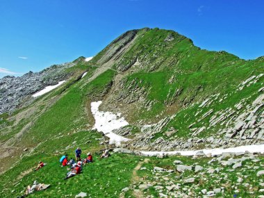 Alpstein dağın dizi - St. Gallen Kanton ve Appenzell, İsviçre dağ yürüyüşçüler