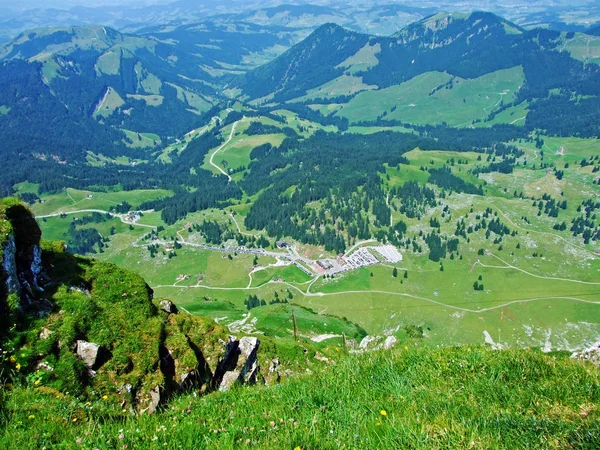 Schwaegalp Przełęcz Lub Der Schwaegalppass Kanton Appenzell Ausserrhoden Szwajcaria — Zdjęcie stockowe