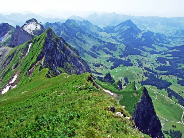 Schwaegalp Ορεινό Πέρασμα Der Schwaegalppass Καντονίου Του Appenzell Ausserrhoden Ελβετία — Φωτογραφία Αρχείου