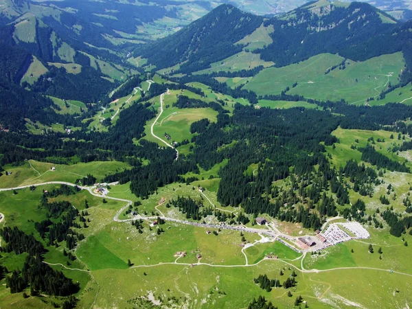 Schwaegalp Przełęcz Lub Der Schwaegalppass Kanton Appenzell Ausserrhoden Szwajcaria — Zdjęcie stockowe