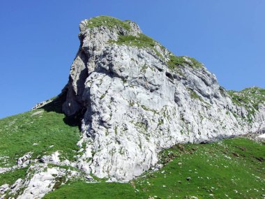 Taşlar ve kayalar Alpstein dağ silsilesi - St. Gallen Kanton ve Appenzell Innerrhoden, İsviçre