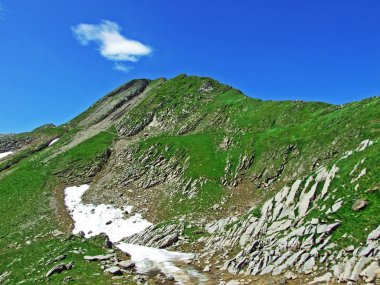 Taşlar ve kayalar Alpstein dağ silsilesi - St. Gallen Kanton ve Appenzell Innerrhoden, İsviçre