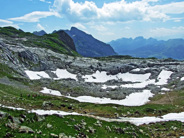 Steine Und Felsen Des Alpsteingebirges Kantone Gallen Und Appenzell Innerrhoden — Stockfoto