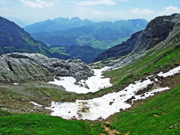 Steine Und Felsen Des Alpsteingebirges Kantone Gallen Und Appenzell Innerrhoden — Stockfoto