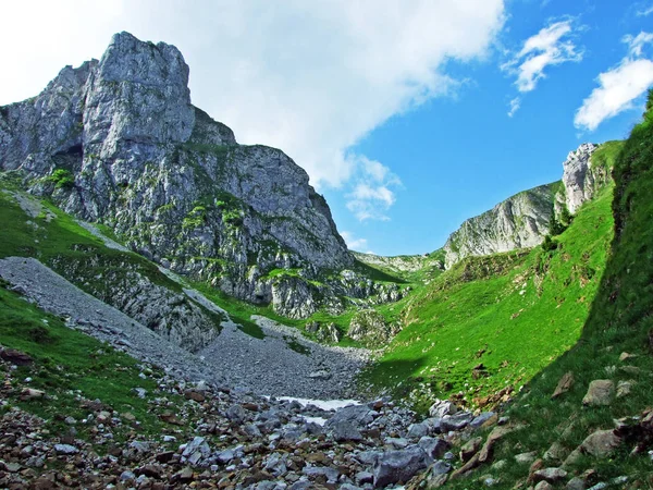 Steine Und Felsen Des Alpsteingebirges Kantone Gallen Und Appenzell Innerrhoden — Stockfoto