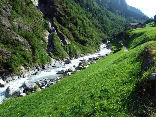 Charstelenbach Údolí Maderanertal Alpine Kantony Uri Švýcarsko — Stock fotografie