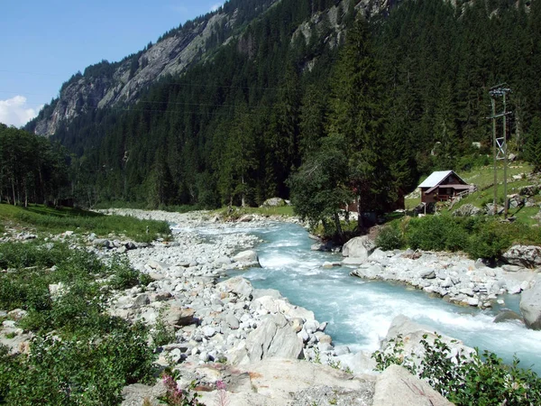 Ruisseau Charstelenbach Dans Vallée Alpine Maderanertal Canton Uri Suisse — Photo