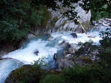 Maderanertal Alpine vadisindeki Etzlibach dere-Uri Kantonu, Isviçre