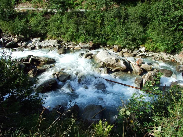 Maderanertal Alpine vadisindeki Etzlibach dere-Uri Kantonu, Isviçre