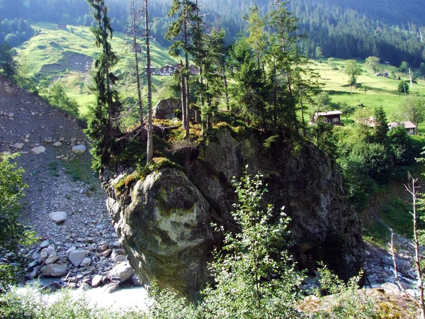Piedras Rocas Valle Alpino Maderanertal Cantón Uri Suiza — Foto de Stock