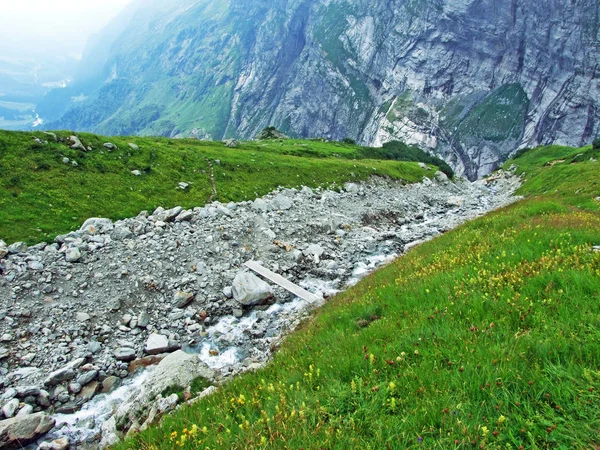 Pedras Rochas Vale Alpino Maderanertal Cantão Uri Suíça — Fotografia de Stock