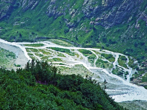 Griessboden Nella Valle Alpina Maderanertal Nella Parte Superiore Del Flusso — Foto Stock