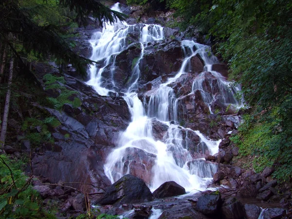 Водопады Каскады Ручьях Долине Реки Линт Кантон Гларус Швейцария — стоковое фото