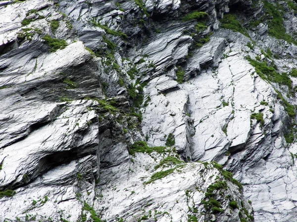 Sernftal Alpin Vadisindeki Taşlar Kayalar Glarus Kantonu Isviçre — Stok fotoğraf