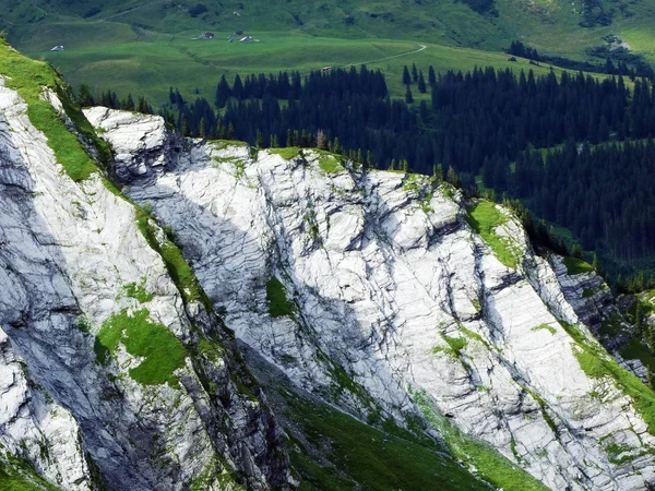 Pierres Rochers Dans Vallée Alpine Sernftal Canton Glarus Suisse — Photo