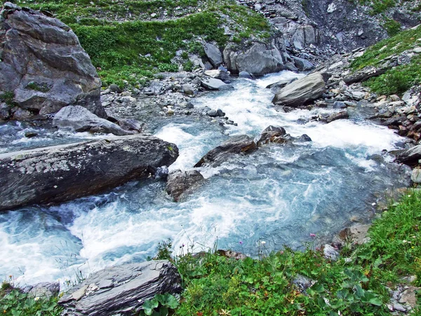 Loch Alp Vadisi Nde Jetzbach Dere Glarus Kantonu Isviçre — Stok fotoğraf