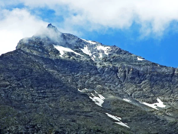 Skalní Alpský Vrchol Mattlenstock Pohoří Glarus Alp Kanton Glarus Švýcarsko — Stock fotografie