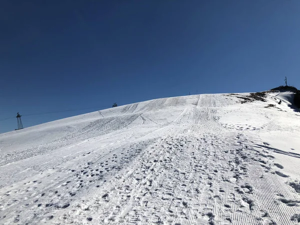 Rigi Staffel Skiing Area Skifahren Rigi Staffel Près Lac Des — Photo