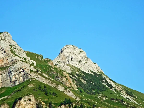 Pic Alpin Margelchopf Dessus Lac Voralpsee Dans Chaîne Montagnes Alviergruppe — Photo