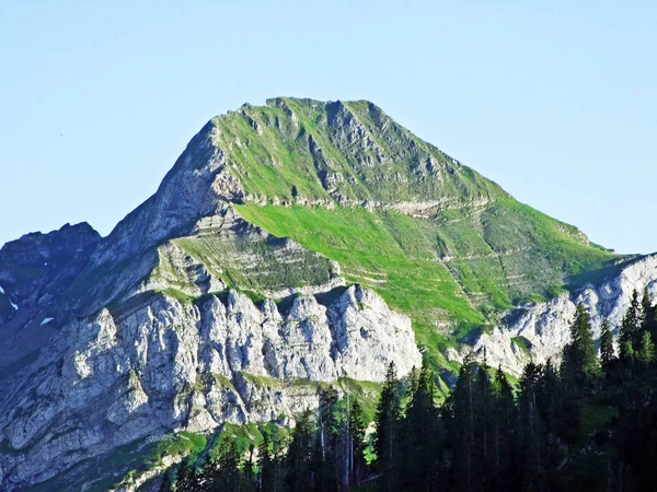 Alpský Vrchol Sichelchamm Alviergruppe Pohoří Kantonu Gallen Švýcarsko — Stock fotografie