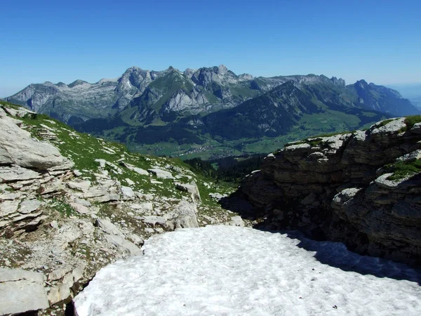 Kamienie Skały Gór Alviergruppe Canton Gallen Szwajcaria — Zdjęcie stockowe