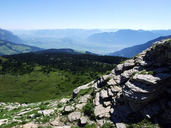 Pierres Rochers Chaîne Montagnes Alviergruppe Canton Saint Gall Suisse — Photo