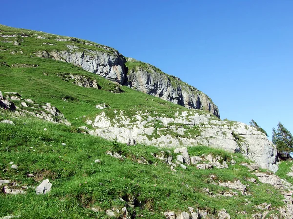 Alviergruppe Sıradağları taşlar ve kayalar-St. Gallen Kantonu, Isviçre