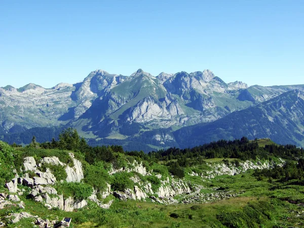Berggipfel Und Felslandschaft Des Alpsteingebirges Kanton Gallen Schweiz — Stockfoto